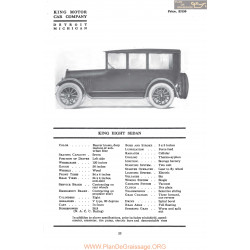 King Eight Sedan Fiche Info Mc Clures 1917