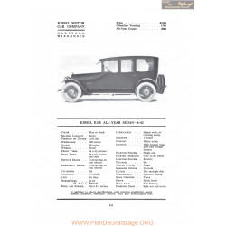 Kissel Kar All Year Sedan 6 42 Fiche Info 1917