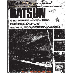 Datsun 510 1300 1600 L13 16 Sedan Sss Station Wagon