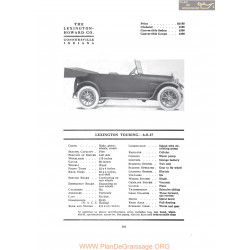 Lexington Touring 6 0 17 Fiche Info 1917 V2