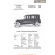 Lincoln Leland Built Seven Passenger Sedan Fiche Info 1922