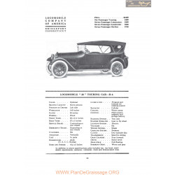 Locomobile 38 Touring Car R6 Fiche Info 1916