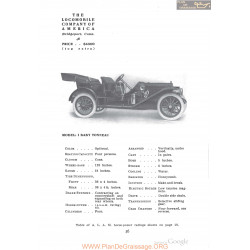 Locomobile I Baby Tonneau Fiche Info 1910