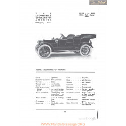 Locomobile L Touring Fiche Info 1912