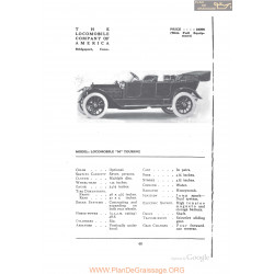 Locomobile M Touring Fiche Info 1912