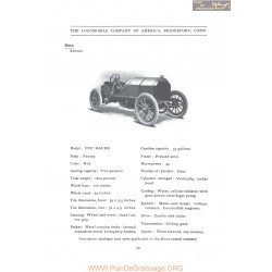 Locomobile Model Cup Racer Fiche Info 1906