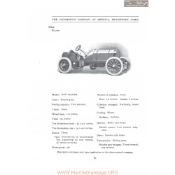 Locomobile Model Cup Racer Fiche Info 1907