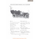 Lozier Model E Fiche Info 1907