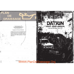 Datsun 510 L16 Pick Up 1968 1972 Service Handbook