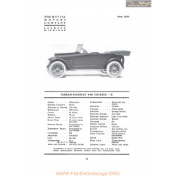 Marion Handley 6 60 Touring B Fiche Info 1917