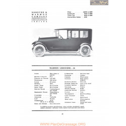 Marmon Limousine 34 Fiche Info 1917