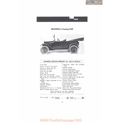 Maxwell Touring Car Fiche Info Mc Clures 1916