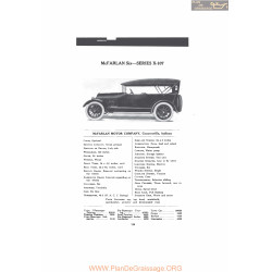 Mc Farlan Six Series X 107 Fiche Info 1916