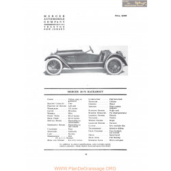 Mercer 22 37 Racebout Fiche Info 1917