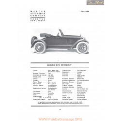 Mercer 22 73 Runabout Fiche Info 1917