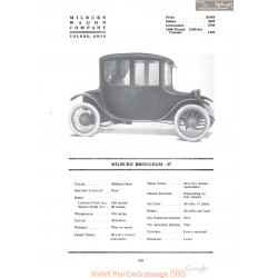 Milburn Brougham 27 Fiche Info 1918