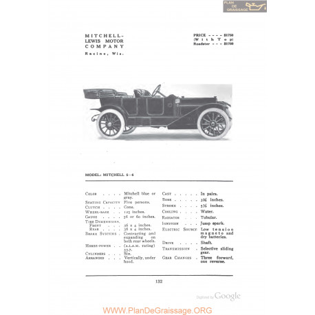 Mitchell 5 6 Fiche Info 1912