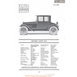 Mitchell Coupe E 40 Fiche Info 1920