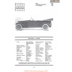 Mitchell Junior Fiche Info Mc Clures 1917