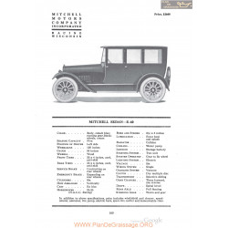 Mitchell Sedan E 40 Fiche Info 1920