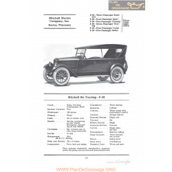 Mitchell Six Touring F50 Fiche Info 1922
