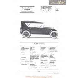 Nash Six Touring Fiche Info 1922