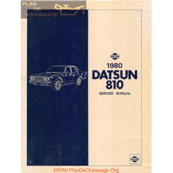 Datsun 810 1980 Factory Service Manual