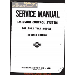 Datsun A12 L16 L24 1972 Service Emission Control