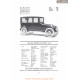 Oakland Sensible Six Sedan 34b Fiche Info 1919