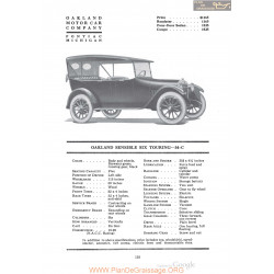 Oakland Sensible Six Touring 34 C Fiche Info 1920