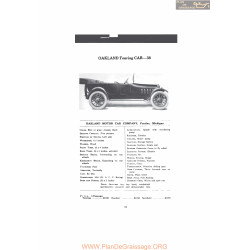 Oakland Touring Car 38 Fiche Info Mc Clures 1916