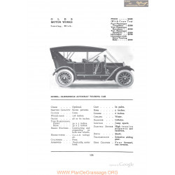 Oldsmobile Autocrat Touring Fiche Info 1912