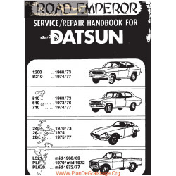 Datsun All Road Emperor 1968 1977 Service Handbook