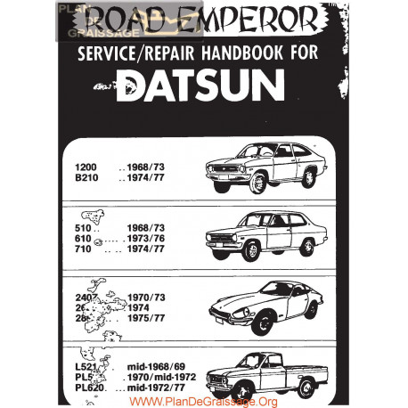 Datsun All Road Emperor 1968 1977 Service Handbook