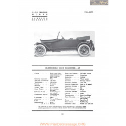 Oldsmobile Club Roadster 45 Fiche Info 1917