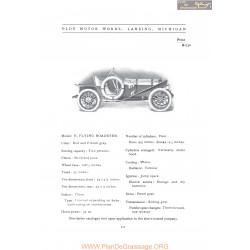 Oldsmobile H Flying Roadster Fiche Info 1907