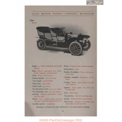 Oldsmobile Model L Double Action Olds Fiche Info 1906