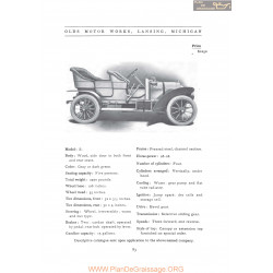 Oldsmobile Model S Fiche Info 1906