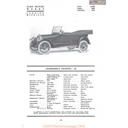 Oldsmobile Touring 45 Fiche Info 1917