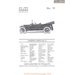 Oldsmobile Touring Car 44 Fiche Info 1916