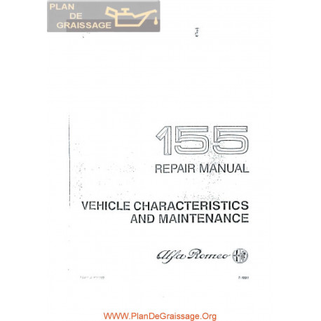 Alfa Romeo 155 Repair Manual Characteristics
