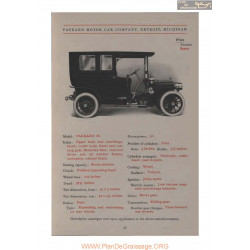 Packard 30 Seven Persons 122 Fiche Info 1907