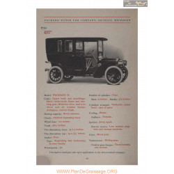 Packard 30 Seven Persons Fiche Info 1907