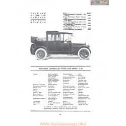 Packard Landaulet With Cab Sides 1 35 Fiche Info 1916