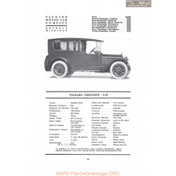 Packard Limousine 2 25 Fiche Info 1917