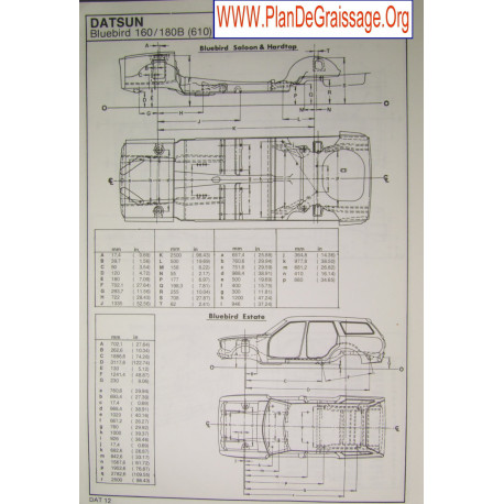 Datsun Bluebird 160 180b 610