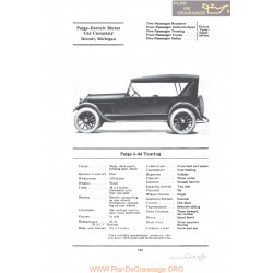 Paige 6 44 Touring Fiche Info 1922