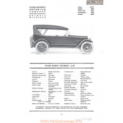 Paige Essex Touring 6 55 Fiche Info 1918