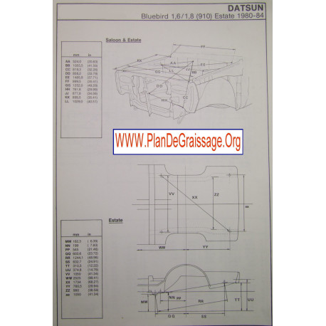 Datsun Bluebird 1600 1800 910 Estate 1980 84