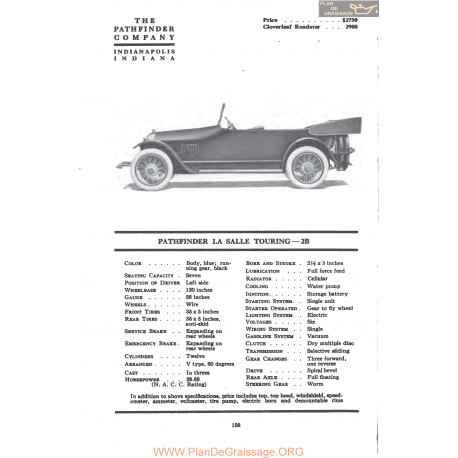 Pathfinder La Salle Touring 2b Fiche Info Mc Clures 1917
